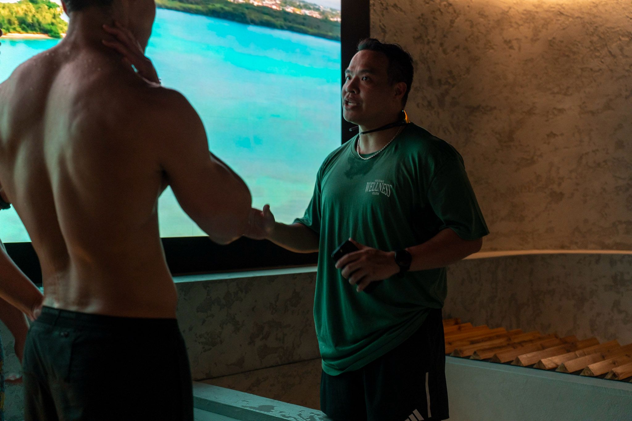 Daniel Nguyen welcoming someone at NRG Haus